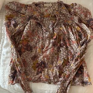 Ulla Johnson Women's Floral Blouse - Pink and Brown